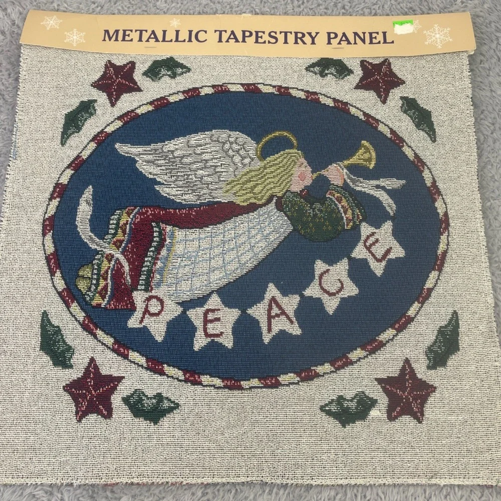 The Tapestry Patch Christmas Panels 3pc Set Multicolor Metallic Angels Nativity